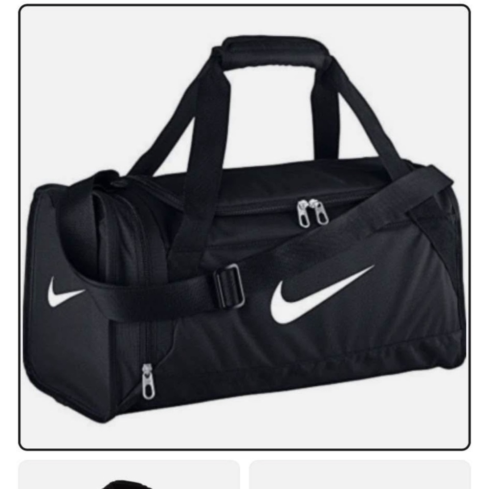Nike Black and White Duffel Bag